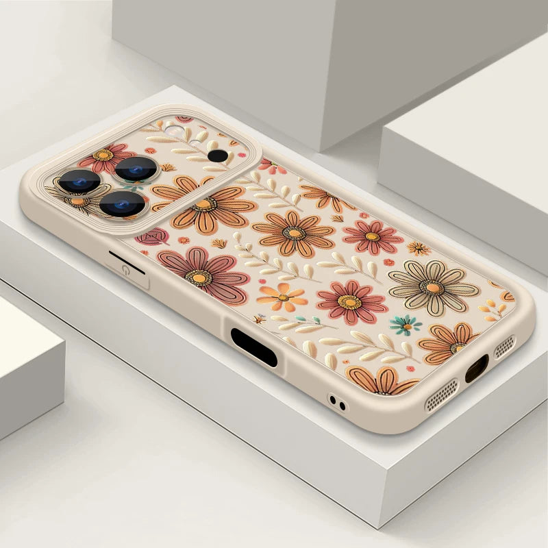 Cartoon Flowers iPhone Soft TPU Case