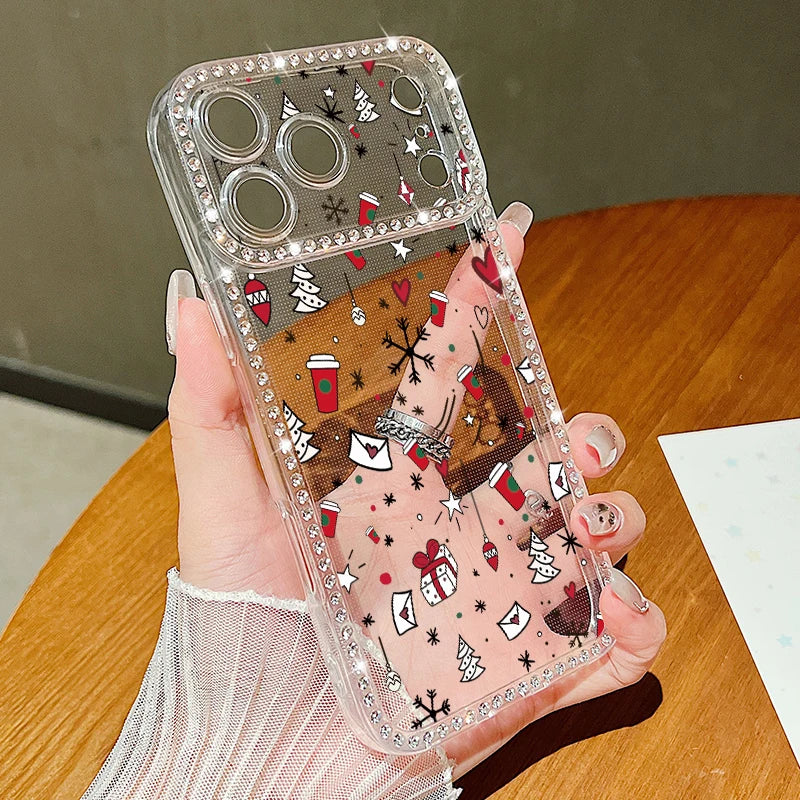 Merry Christmas Bling Diamond Case For iPhone