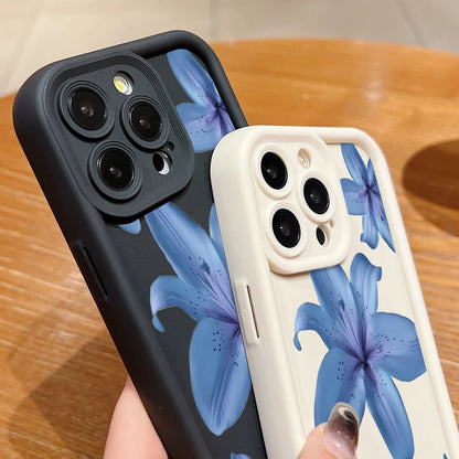 Blue Lily iPhone Soft TPU Case