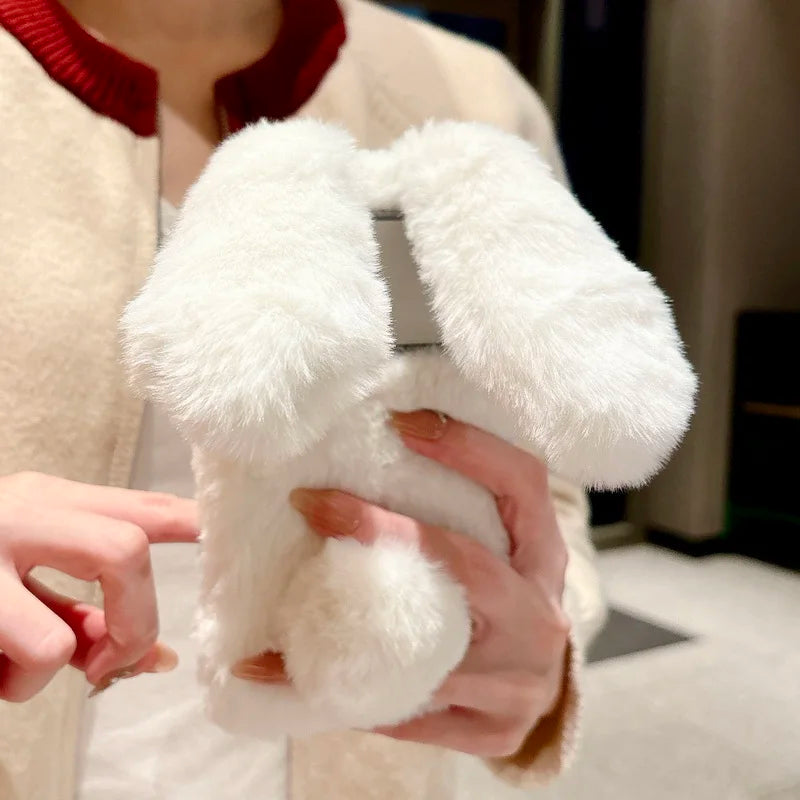 Winter Rabbit Ear Fluffy iPhone Case