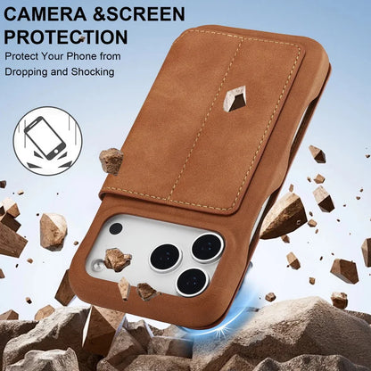 Leather Flip Wallet iPhone Case Cover
