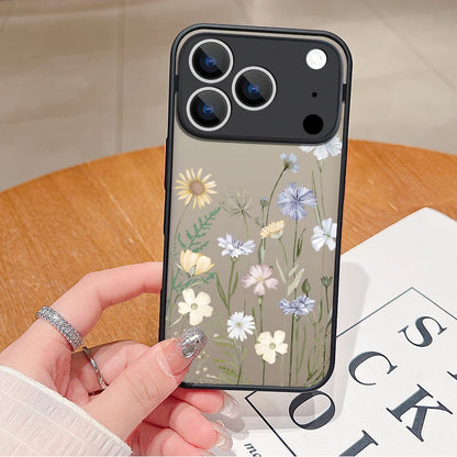 Matte Floral iPhone Shockproof Hybrid Case