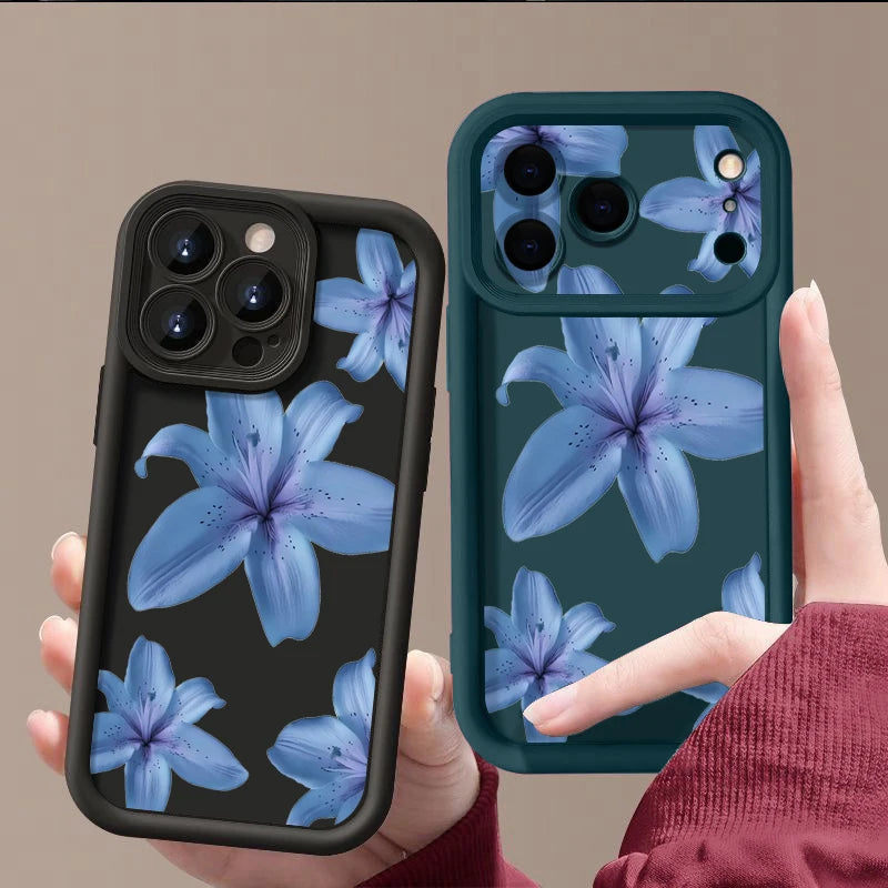 Blue Lily iPhone Soft TPU Case