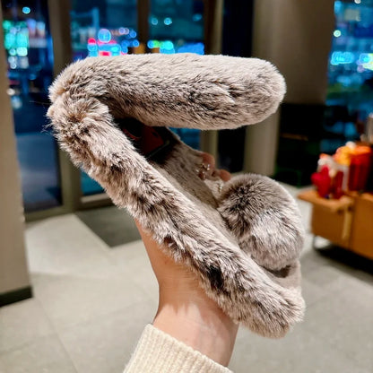 Winter Rabbit Ear Fluffy iPhone Case