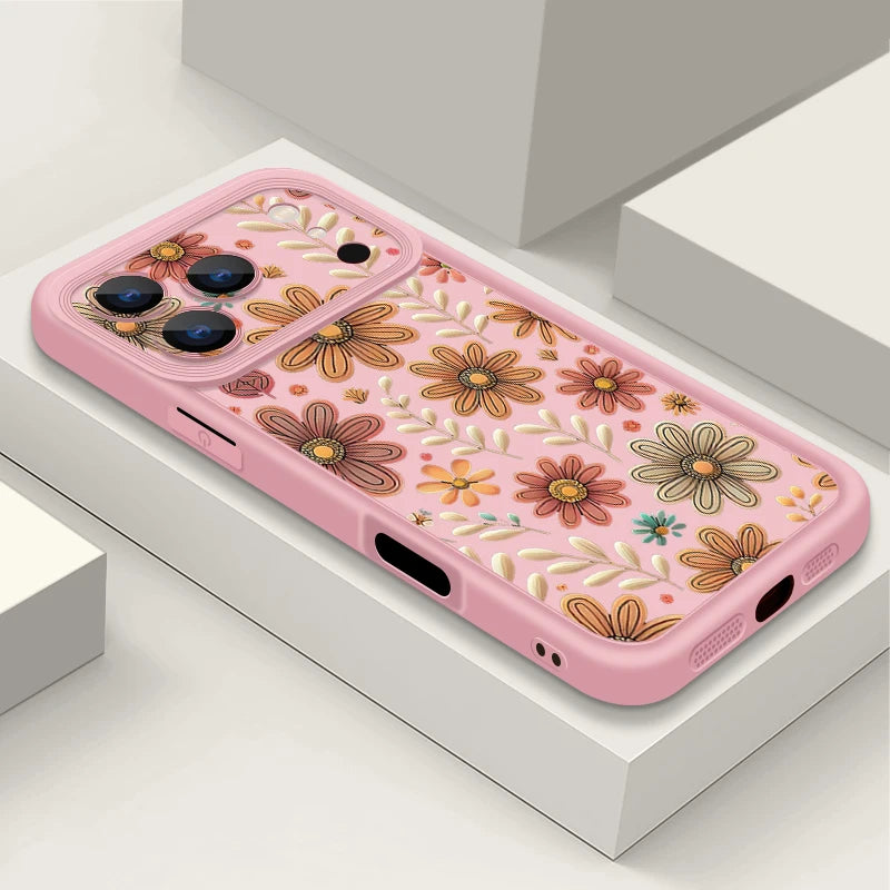 Cartoon Flowers iPhone Soft TPU Case