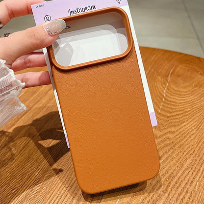 Matte Leather-Texture iPhone Soft TPU Case