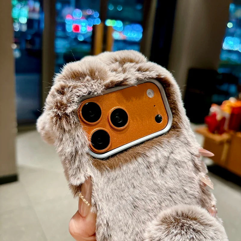 Winter Rabbit Ear Fluffy iPhone Case
