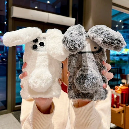 Winter Rabbit Ear Fluffy iPhone Case