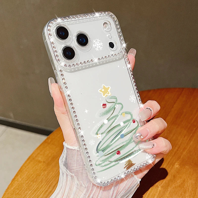Merry Christmas Bling Diamond Case For iPhone