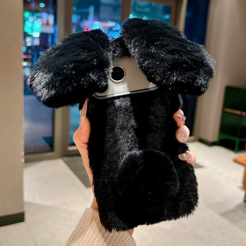 Winter Rabbit Ear Fluffy iPhone Case