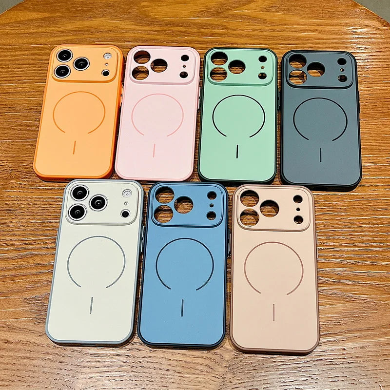 Magnetic Wireless Charge Lens Protect Hard iPhone Cover