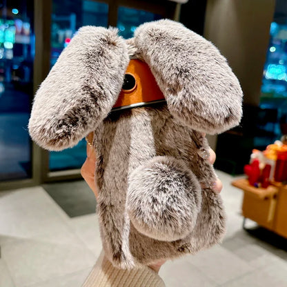 Winter Rabbit Ear Fluffy iPhone Case