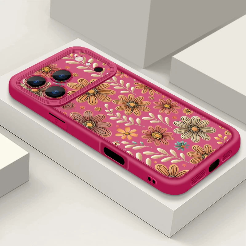 Cartoon Flowers iPhone Soft TPU Case