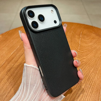 Matte Leather-Texture iPhone Soft TPU Case