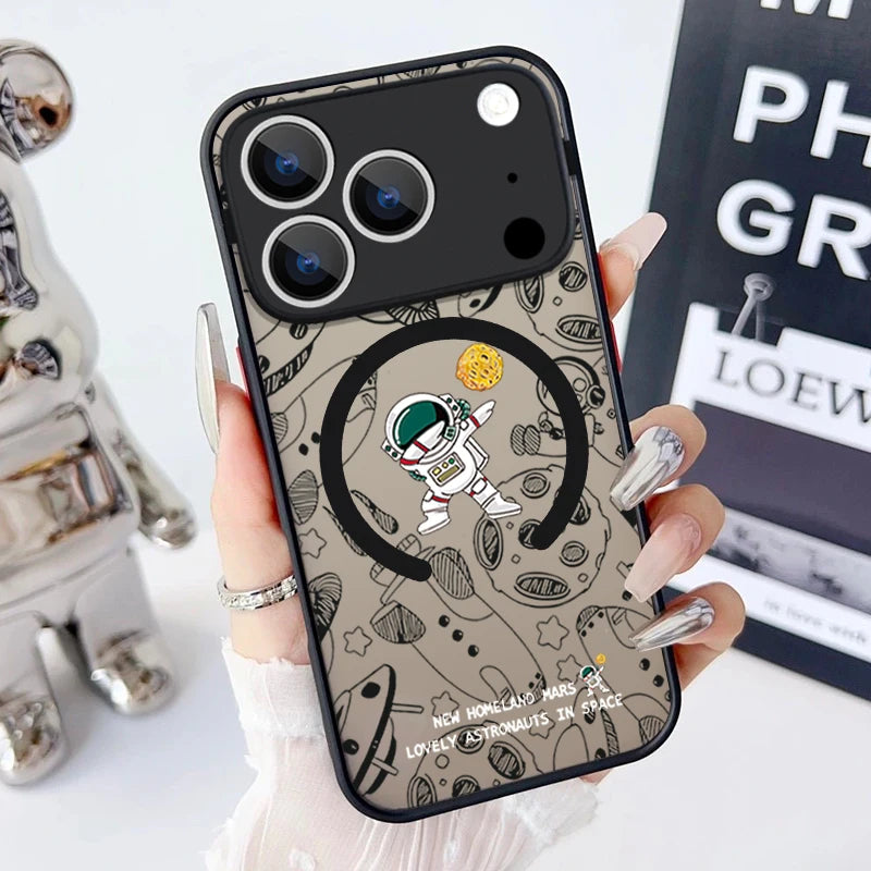 Cute Astronaut iPhone Magnetic Case