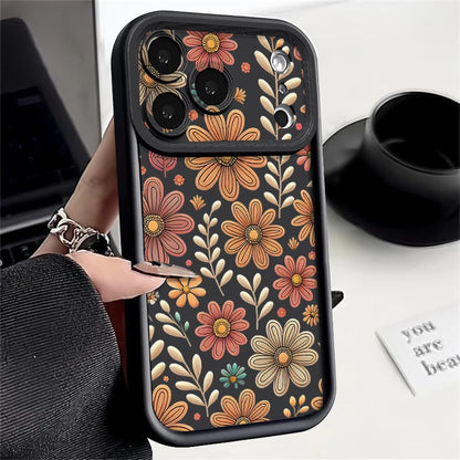 Cartoon Flowers iPhone Soft TPU Case