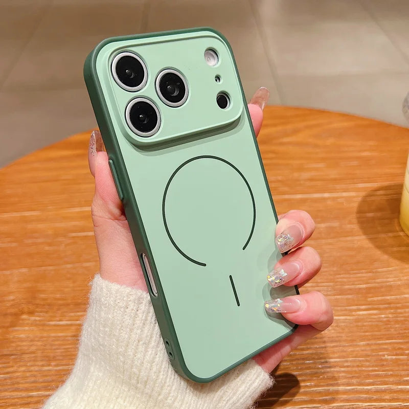 Magnetic Wireless Charge Lens Protect Hard iPhone Cover