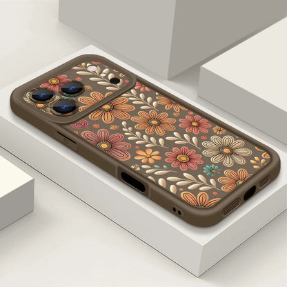 Cartoon Flowers iPhone Soft TPU Case