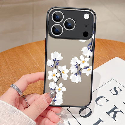 Matte Floral iPhone Shockproof Hybrid Case