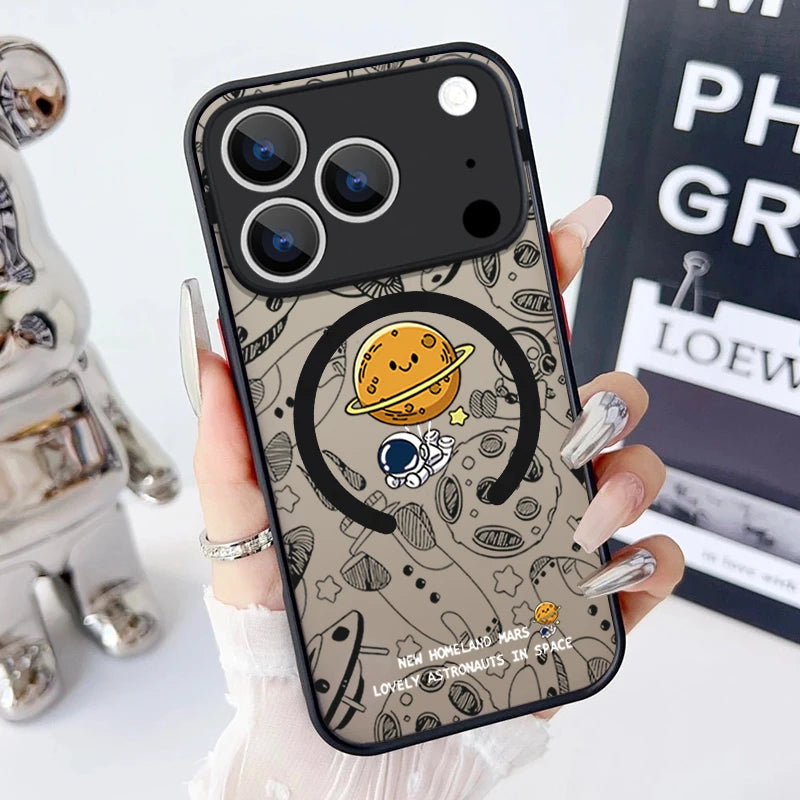 Cute Astronaut iPhone Magnetic Case