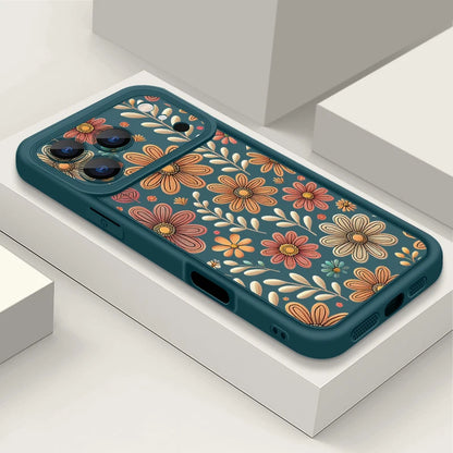 Cartoon Flowers iPhone Soft TPU Case