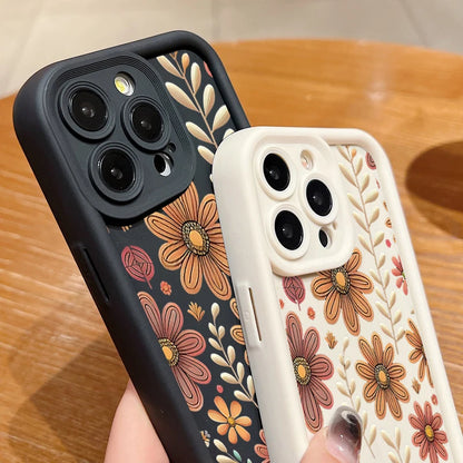 Cartoon Flowers iPhone Soft TPU Case