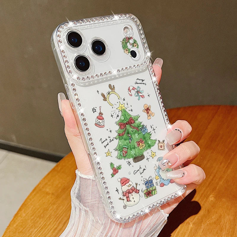 Merry Christmas Bling Diamond Case For iPhone