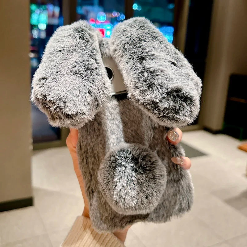 Winter Rabbit Ear Fluffy iPhone Case