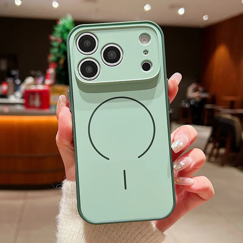 Magnetic Wireless Charge Lens Protect Hard iPhone Cover