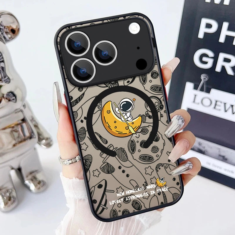 Cute Astronaut iPhone Magnetic Case