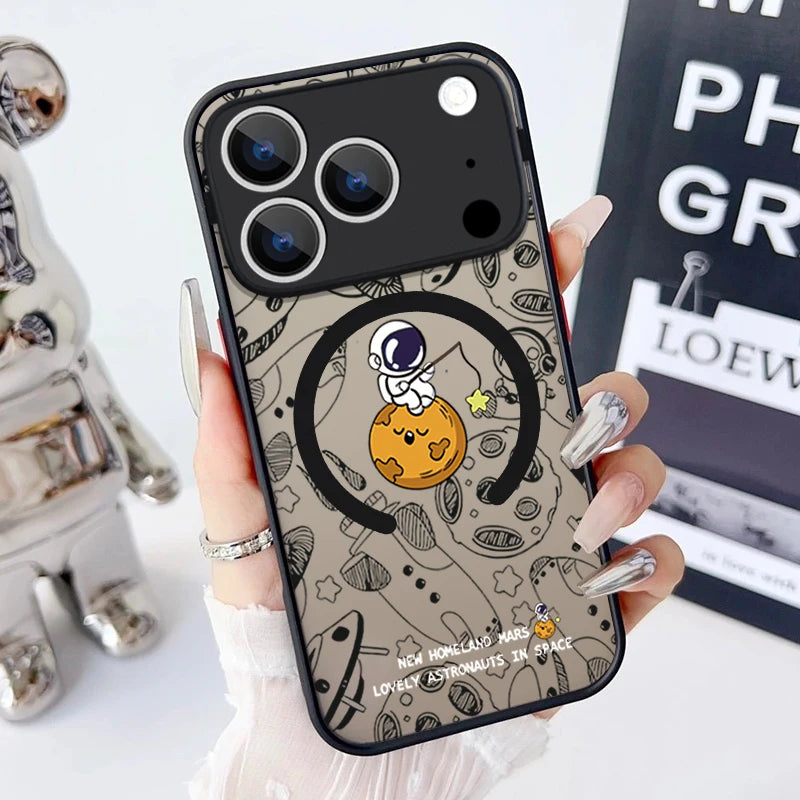 Cute Astronaut iPhone Magnetic Case