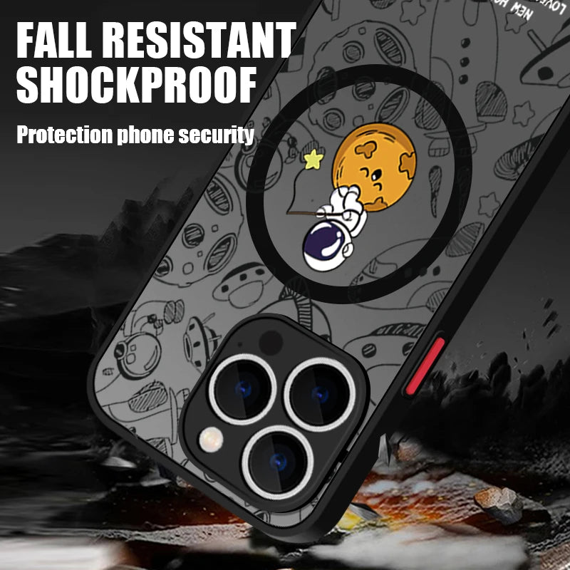Cute Astronaut iPhone Magnetic Case