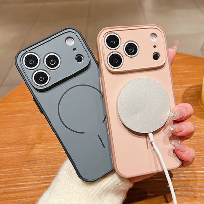 Magnetic Wireless Charge Lens Protect Hard iPhone Cover
