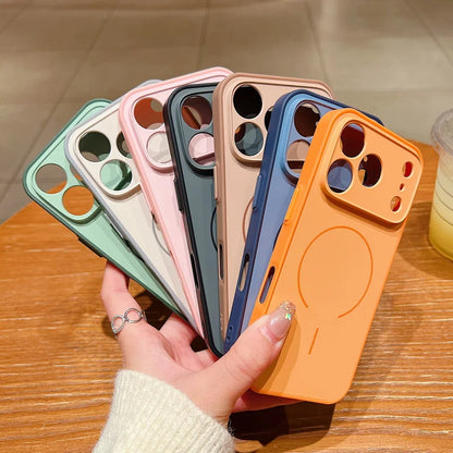 Magnetic Wireless Charge Lens Protect Hard iPhone Cover