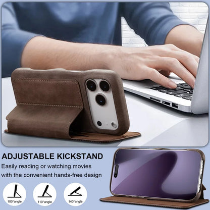 Leather Flip Wallet iPhone Case Cover