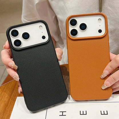 Matte Leather-Texture iPhone Soft TPU Case