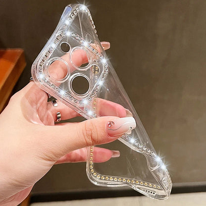 Pink Flowers Bling iPhone Case