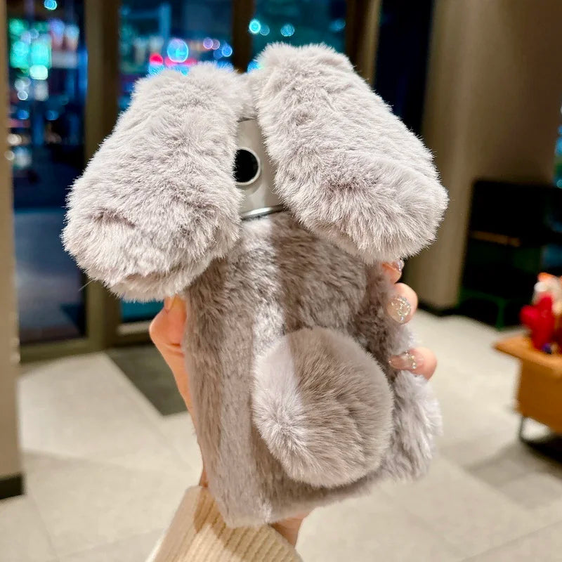 Winter Rabbit Ear Fluffy iPhone Case