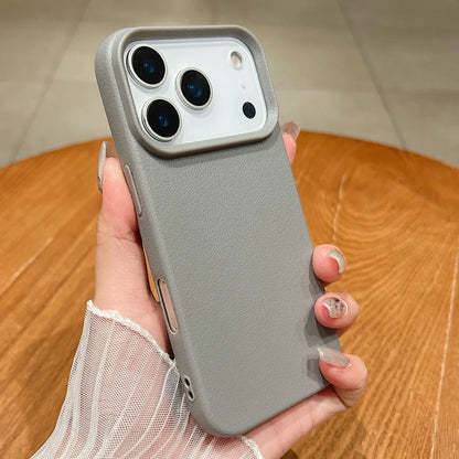 Matte Leather-Texture iPhone Soft TPU Case