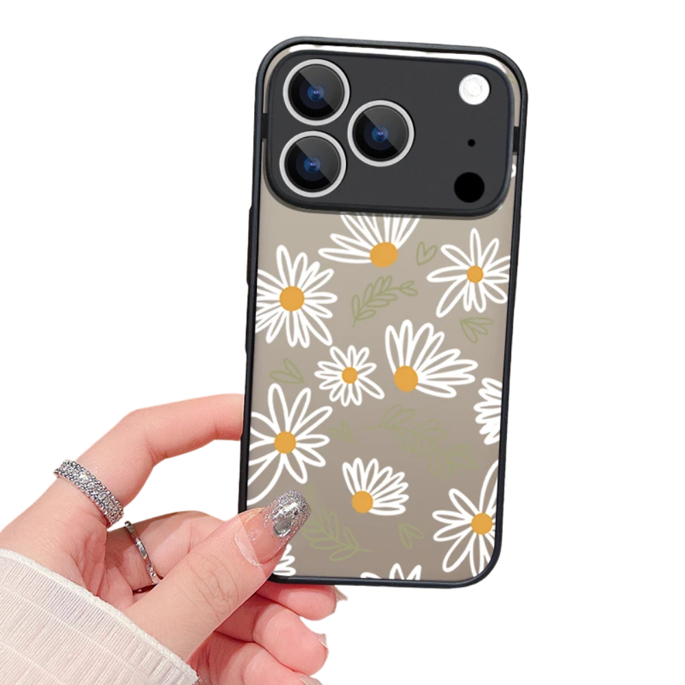 Matte Floral iPhone Shockproof Hybrid Case